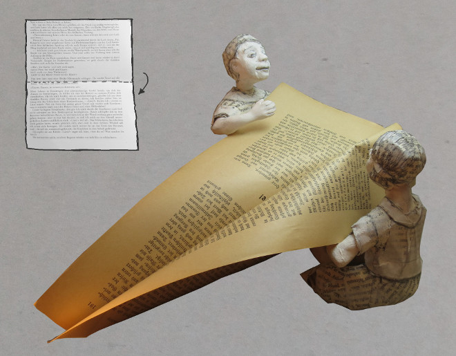 Bastelanleitung für Bibliophile: book art Papier schiff